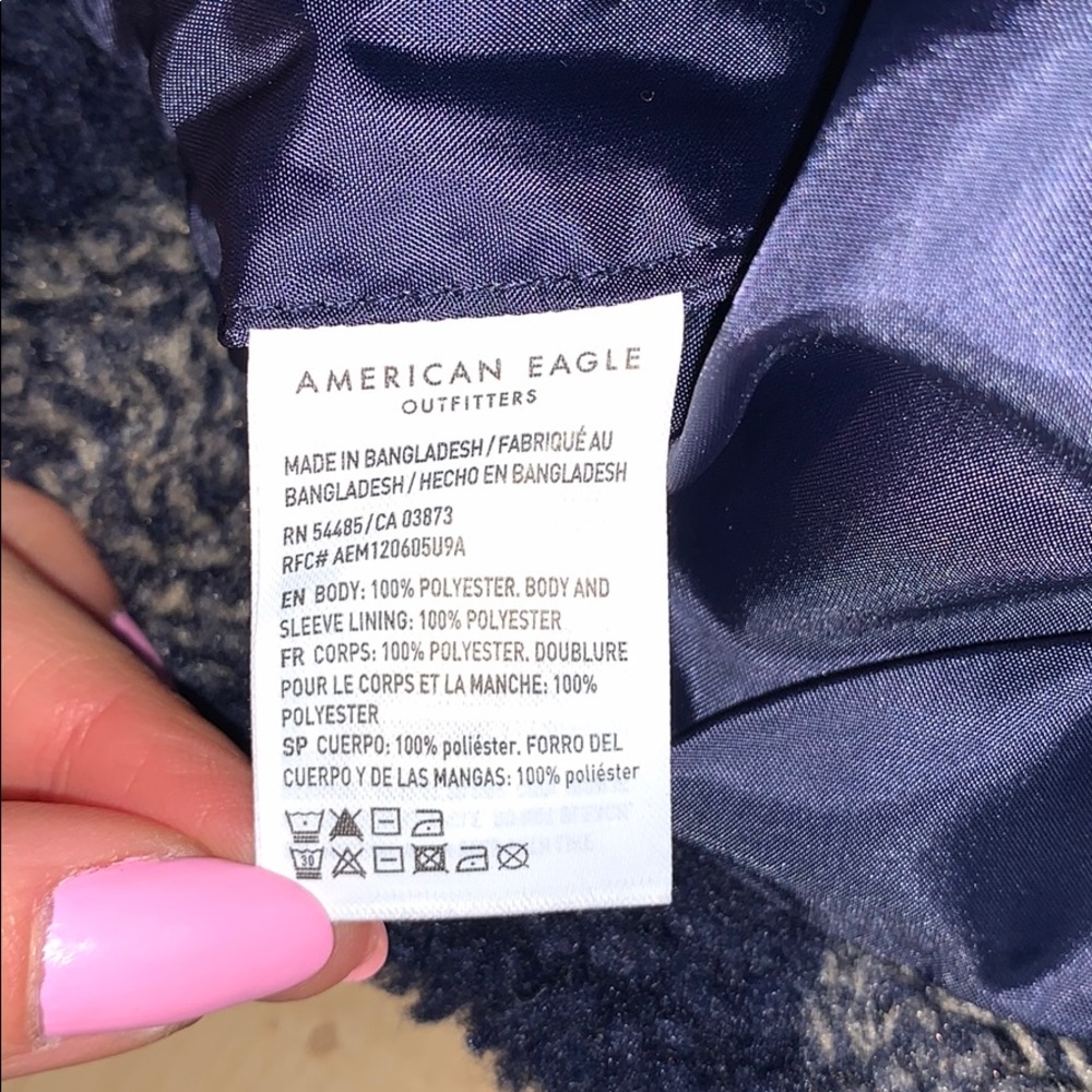 AMERICAN EAGLE CROPPED CHECKERED SHERPA Shacket - Picture 8 of 8